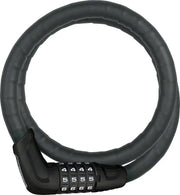 ABUS Combination Cable Lock Steel-O-Flex Tresor 6615C: 85cm x 15mm With Mount, Black Abus