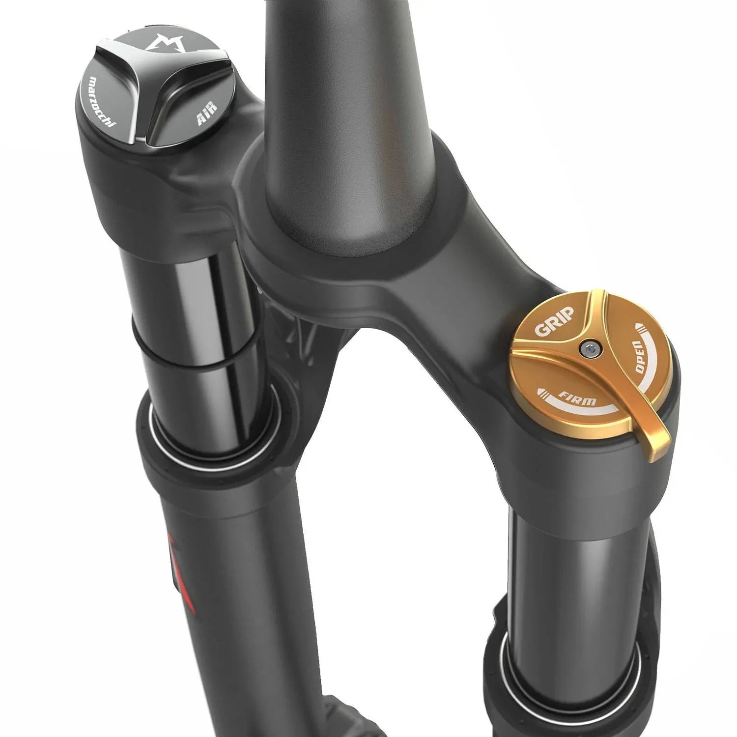 Marzocchi Bomber DJ Suspension Fork: 26", 100mm, Grip Damper, 20 x 110mm, 37mm Offset, Black Marzocchi