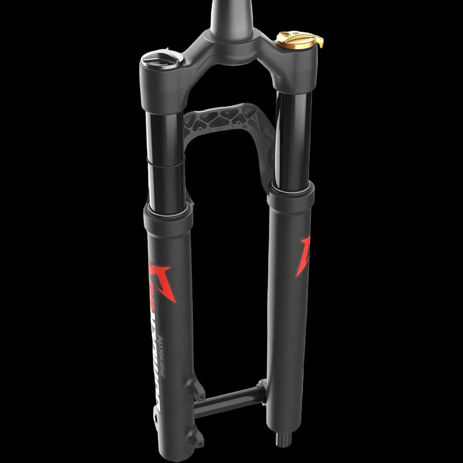 Marzocchi Bomber DJ Suspension Fork: 26", 100mm, Grip Damper, 20 x 110mm, 37mm Offset, Black Marzocchi
