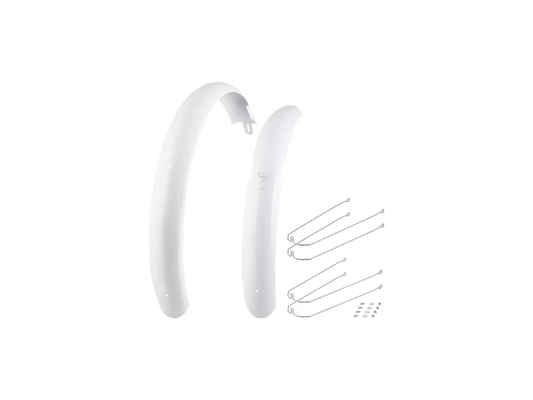 Electra Cruiser Lux Fender Set 26", Front and Rear Electra White