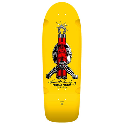 Powell Peralta Bruce Lee Skull and Nunchucks Yellow Deck