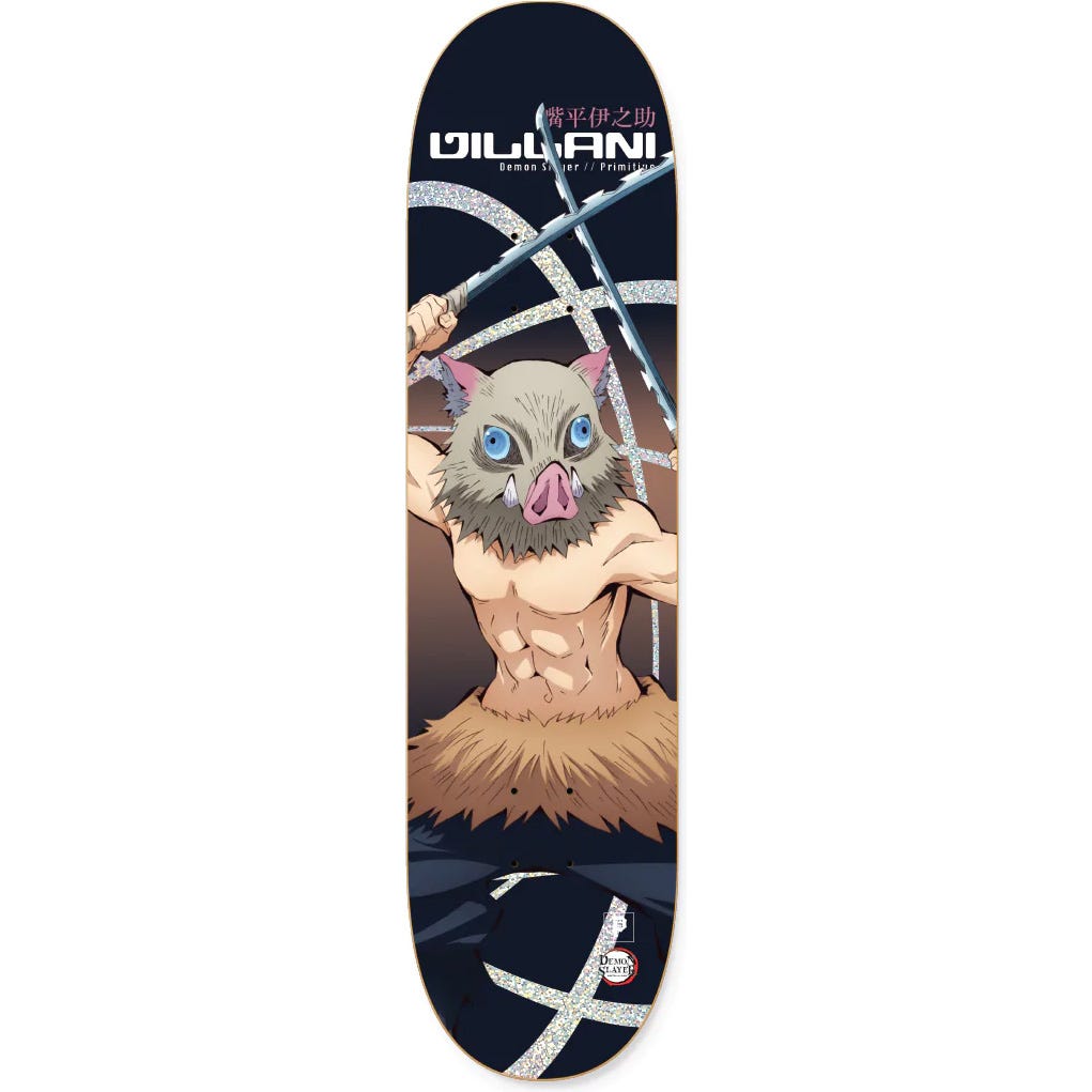 Primitive x Demon Slayer Villani Inosuke 8.5" Skateboard Deck