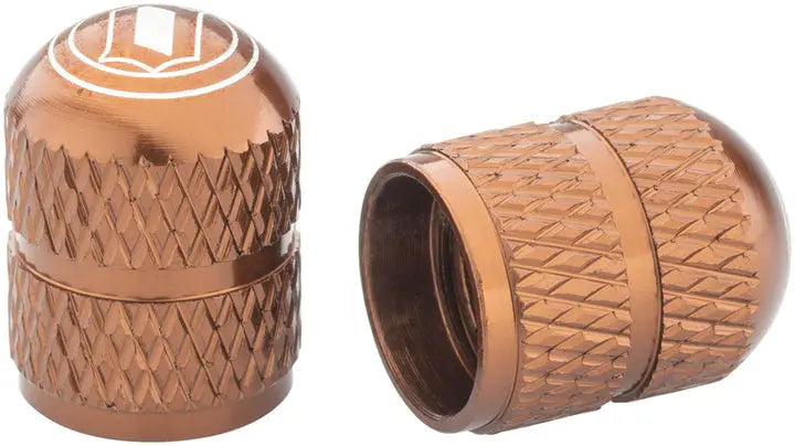 Deity Crown Schrader Valve Caps Bronze Deity