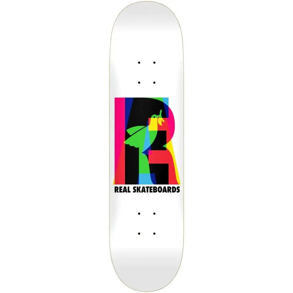 Real Skateboards Eclipsing White Skateboard Deck - 7.68" x 29.5" BIKEFACTORY Hawaii