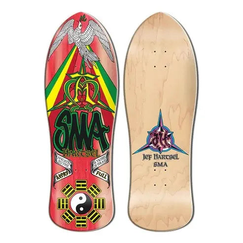 Jef Hartsel Red Stain Bottom (31" x 10.25") WB 14 5/8" LOA With Top Graphic Santa Monica Airlines