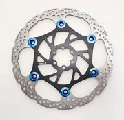 Warp 9 Surron/Talaria 220mm x 2.3mm w/ Blue Buttons Floating Rotor. Fits Warp 9 Front & Rear Hubs & OEM Front Only Warp 9 Racing