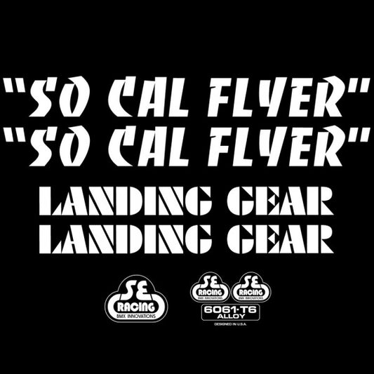 SE Racing So Cal Flyer Decal Set White