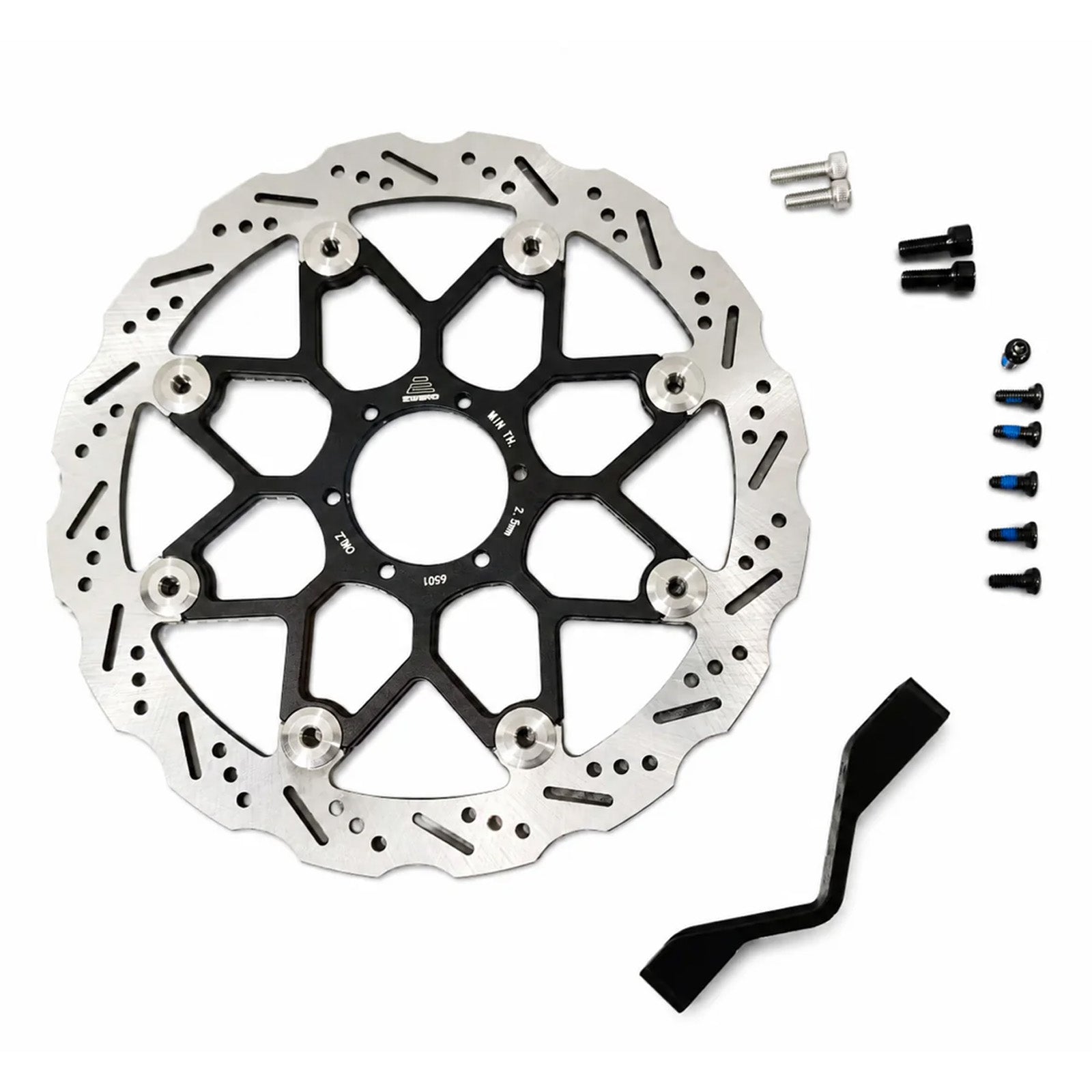 E RIDE PRO 260mm Racing Brake Rotor Kit with Caliper Adapter Bracket – Race Edition High-Performance Floating Disc (SHE8047)