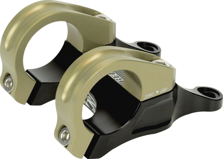 Renthal Integra II Stem - 45mm, 31.8 Clamp, +/-0, Direct Mount, Aluminum, Black/Gold BIKEFACTORY Hawaii