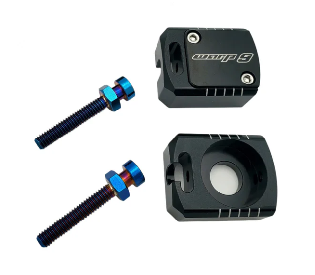 Titanium Lockdown Axle Block/Chain Tensioner for E-Moto/Surron - Black