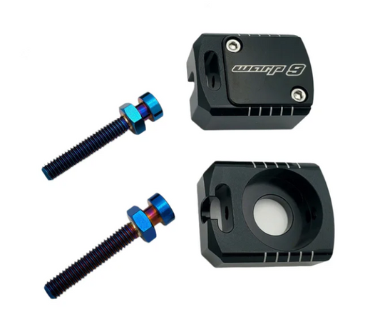 Titanium Lockdown Axle Block/Chain Tensioner for E-Moto/Surron - Black