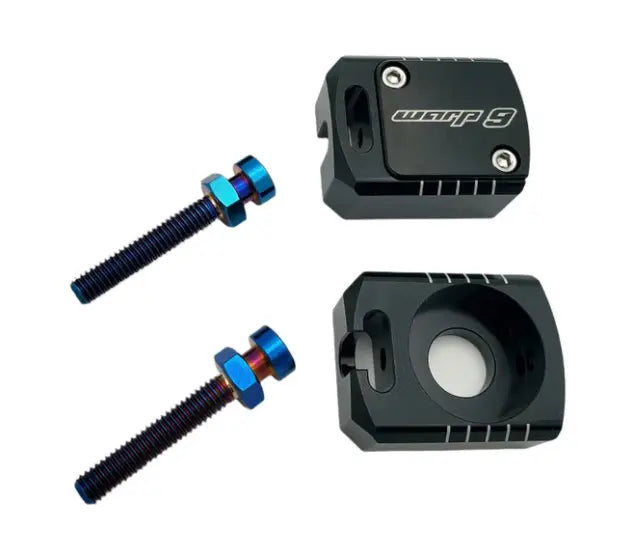 Titanium Lockdown Axle Block/Chain Tensioner for E-Moto/Surron - Black BIKEFACTORY Hawaii