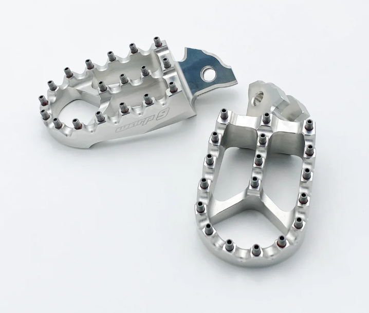 Warp 9 Surron 7075 Aluminum Foot Pegs Silver