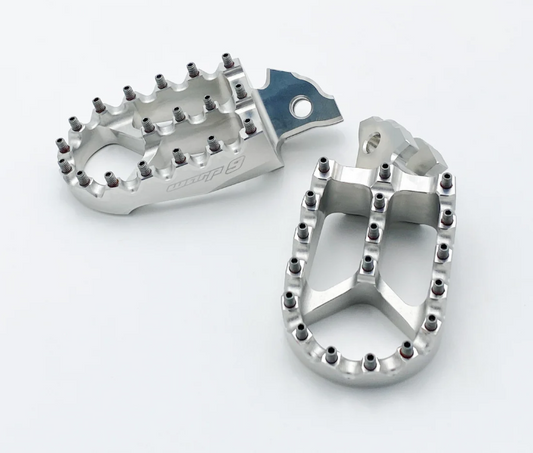 Warp 9 Surron 7075 Aluminum Foot Pegs Silver