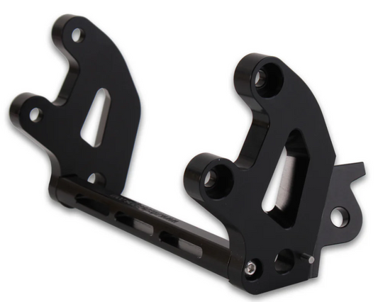 NTC Designs Black Surron 20mm Lowering Peg Bracket Set w/ Kickstand Option & Support Brace