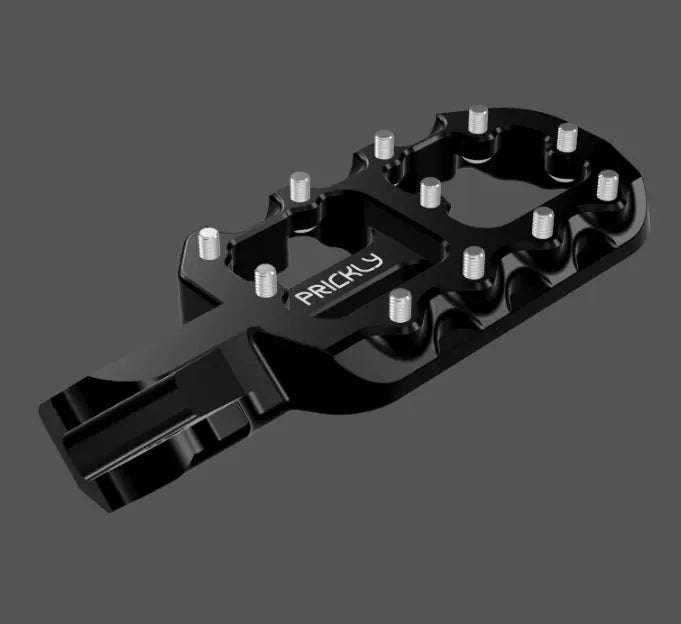 Prickly Motorsports Foot Pegs Black/Silver Pins Prickly Motorsports