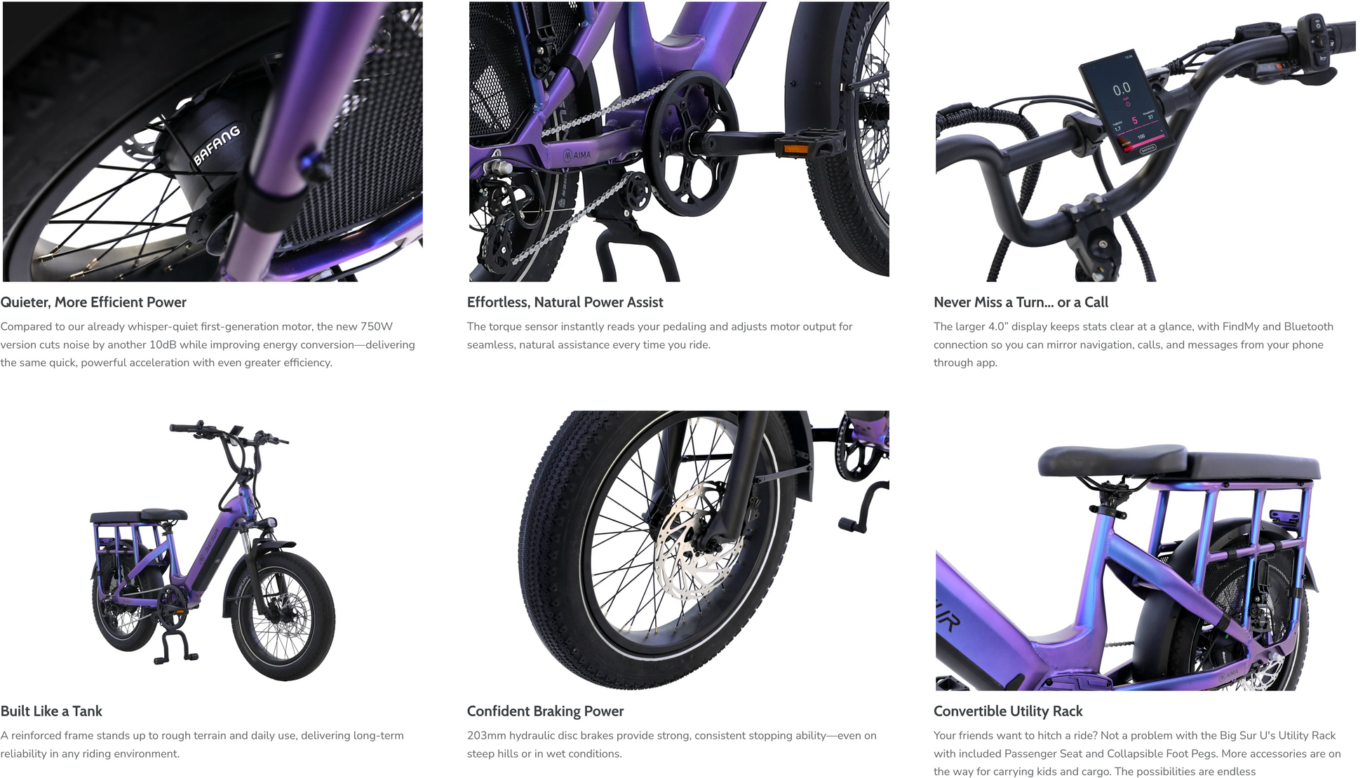 Aima Big Sur U 20" Cargo/Utility Ebike AIMA