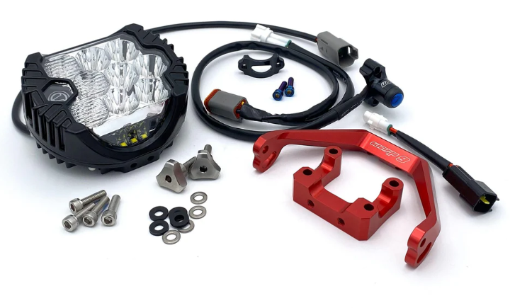 Warp 9 E-Moto "Big Light" Kit - Red Warp 9 Racing