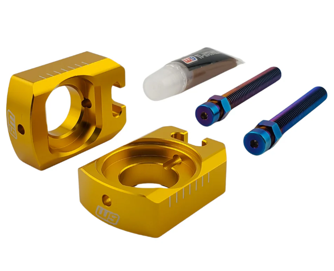 Warp 9 Gold Ultra Bee Axle Block w/Titanium Bolts
