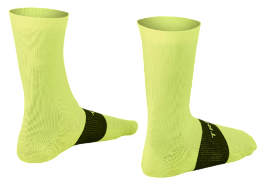 Trek Race Reflective Crew Cycling Sock - Radioactive Yellow (M)