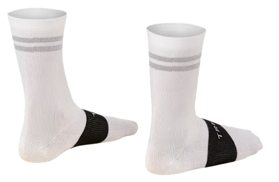 Trek Race Reflective Crew Cycling Sock - White (S)
