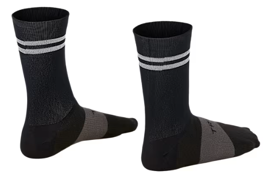 Trek Race Reflective Crew Cycling Sock - Black (L)