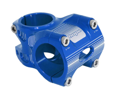 Hope AM/Freeride Stem - 35mm, 31.8 Clamp, +/-0, 1 1/8", Aluminum, Blue