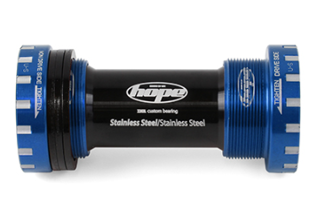 Hope BSA30 Threaded Bottom Bracket - 68/73/83/100/120mm, For 30mm Spindle, Stainless, Blue