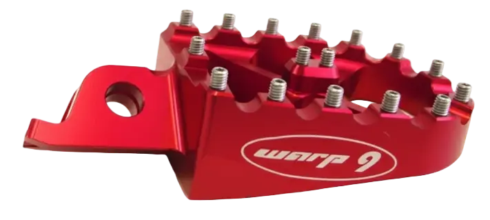 Warp 9 Surron 7075 Aluminum Foot Pegs Red Warp 9 Racing