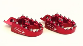 Warp 9 Surron 7075 Aluminum Foot Pegs Red