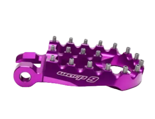 Warp 9 Foot Pegs for Surron - Purple Warp 9 Racing