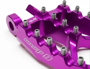 Warp 9 Foot Pegs for Surron - Purple Warp 9 Racing