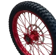 Warp 9 Front & Rear Wheel Red Hub, Red Rim, Red Spokes, Red Nipples w/ Titanium Rotor Bolts Complete Warp 9 Racing