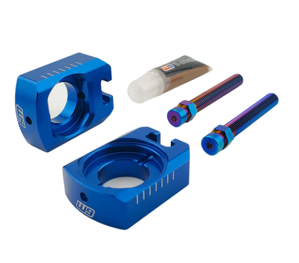 Warp 9 Blue Ultra Bee Axle Block w/Titanium Bolts