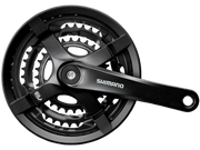 Shimano Tourney FC-TY501 Crankset - 170mm, 6/7/8-Speed, 42/34/24t, Square Taper JIS Black BIKEFACTORY Hawaii