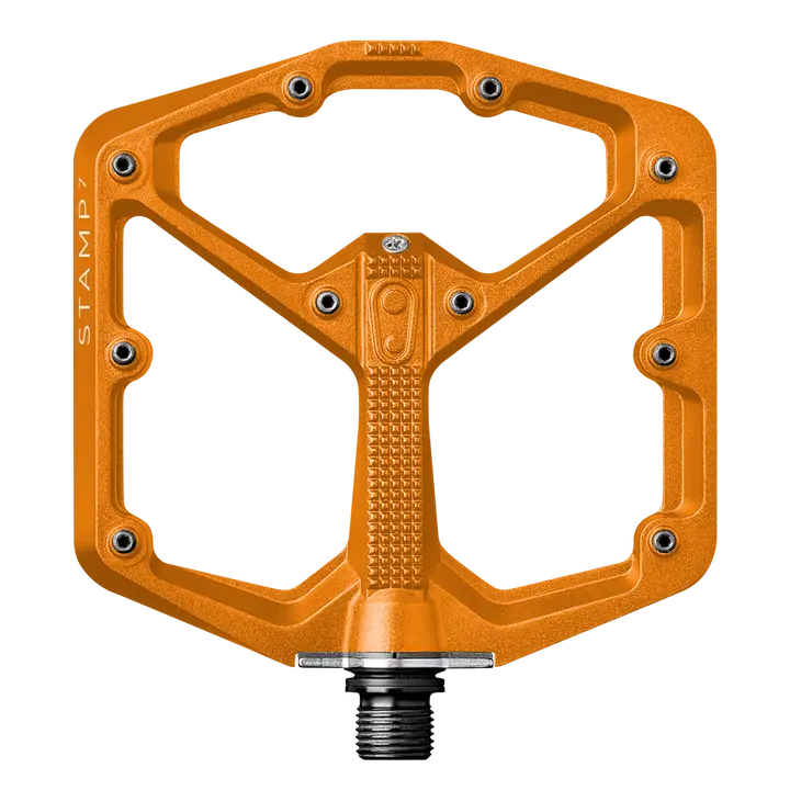 Crank Brothers Stamp 7 Pedals - Platform, Aluminum, 9/16", Orange, Large Crank Brothers
