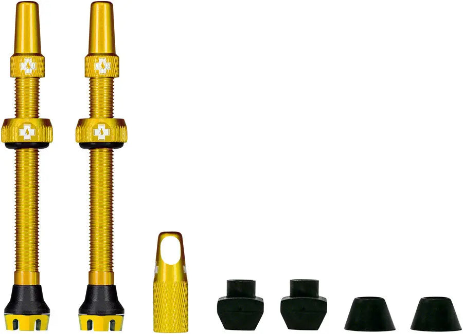 Muc-Off V2 Tubeless Valve Kit - Gold, 44mm, Pair Muc-Off