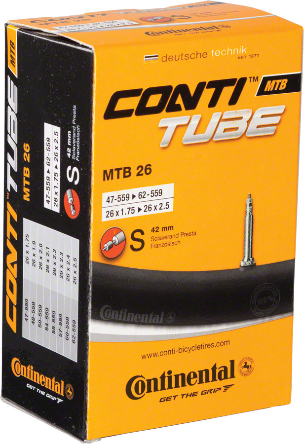 Continental Standard Tube - 26 x 1.75 - 2.5, 42mm Presta Valve Continental