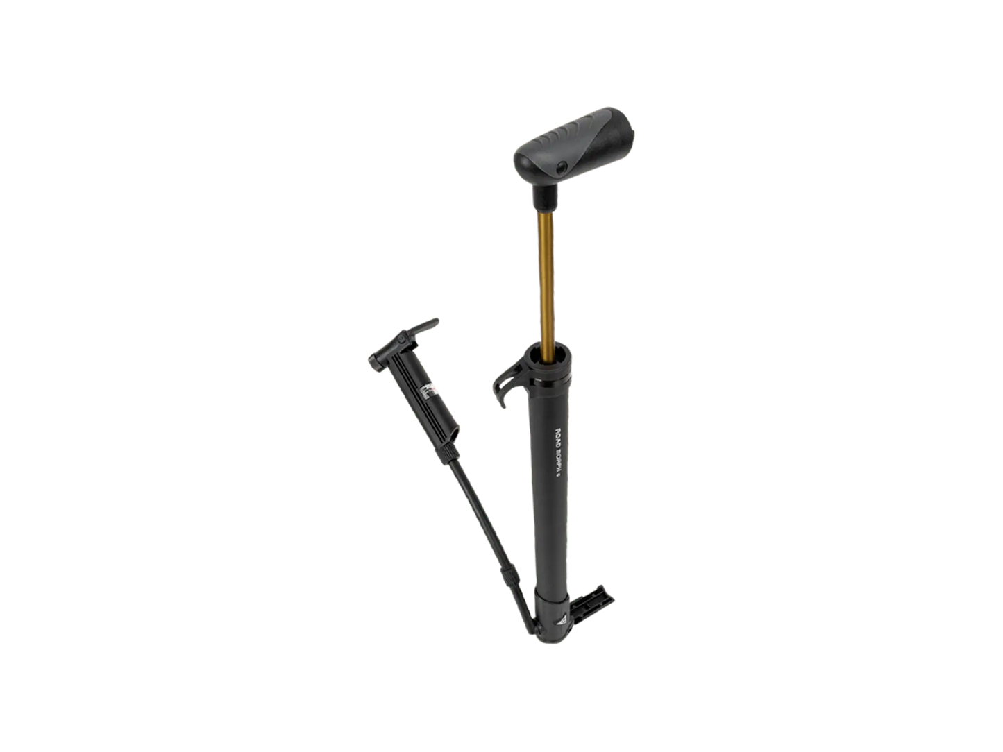 Topeak Road Morph Mini Pump with Gauge - 140psi, Silver/Black BIKEFACTORY Hawaii