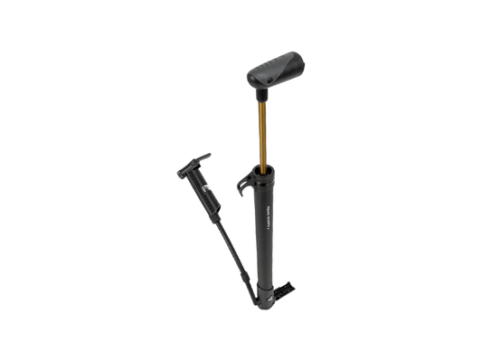 Topeak Road Morph Mini Pump with Gauge - 140psi, Silver/Black BIKEFACTORY Hawaii