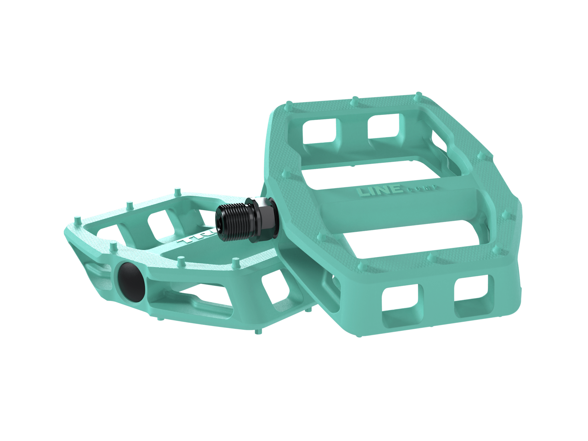 Trek Line Comp Flat Pedals  9/16" Miami Green