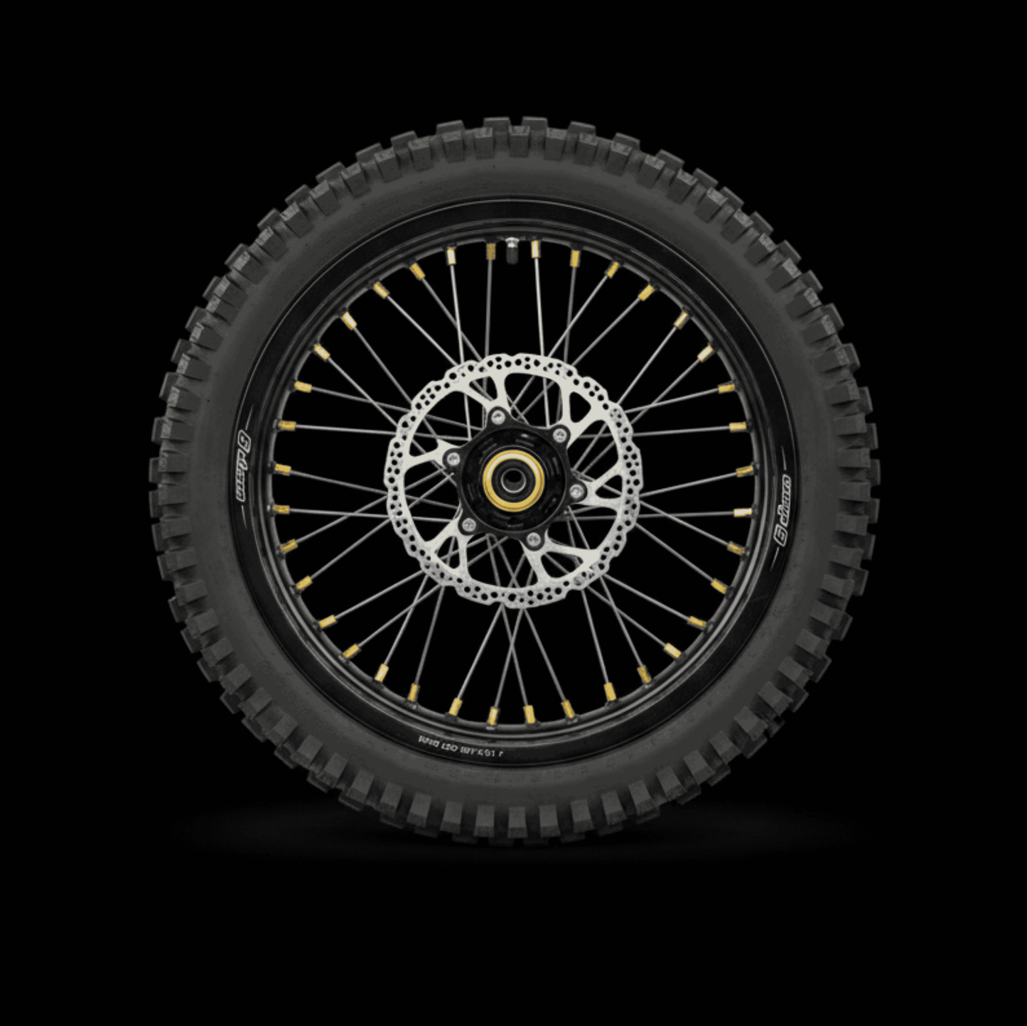 Warp 9 E RIDE Pro-SS Front & Rear Wheel 16" Black Rim, Gold nipples & hubs Complete w/ Titanium and Tire