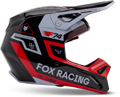 Fox Racing Fluorescent Red Youth V1 Race Spec Full Face Helmet