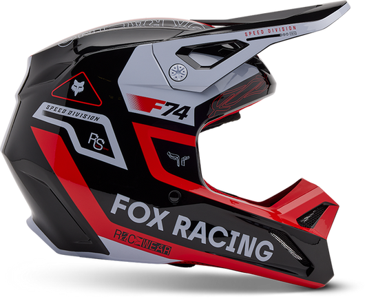 Fox Racing Fluorescent Red Youth V1 Race Spec Full Face Helmet