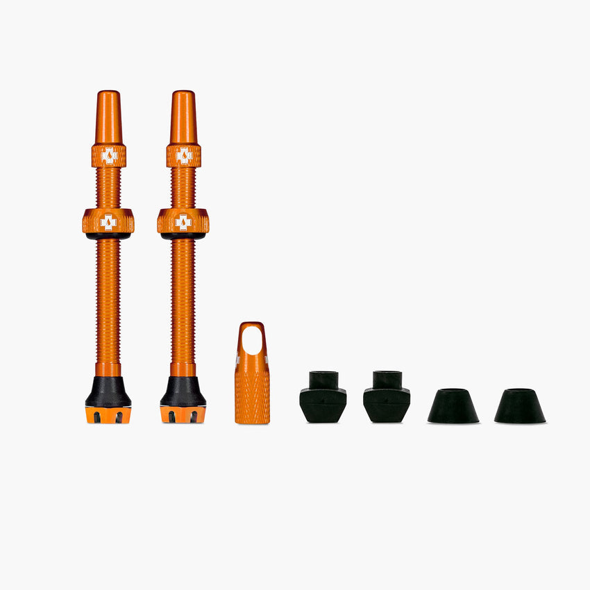Muc-Off V2 Tubeless Valve Kit - Orange, 80mm, Pair