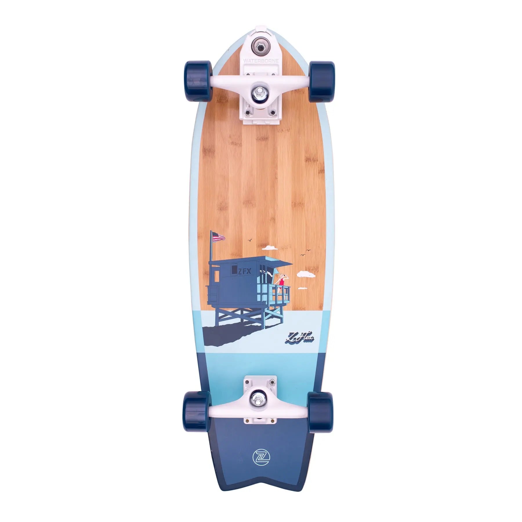 Z Flex Bamboo Surfskate Fish Complete 31" Z Flex