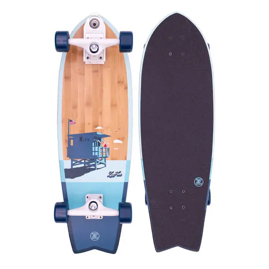 Z Flex Bamboo Surfskate Fish Complete 31" Z Flex