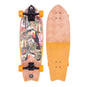 Z Flex Banana Train Surfskate Fish Complete 31" Z Flex