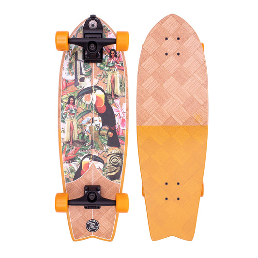 Z Flex Banana Train Surfskate Fish Complete 31"