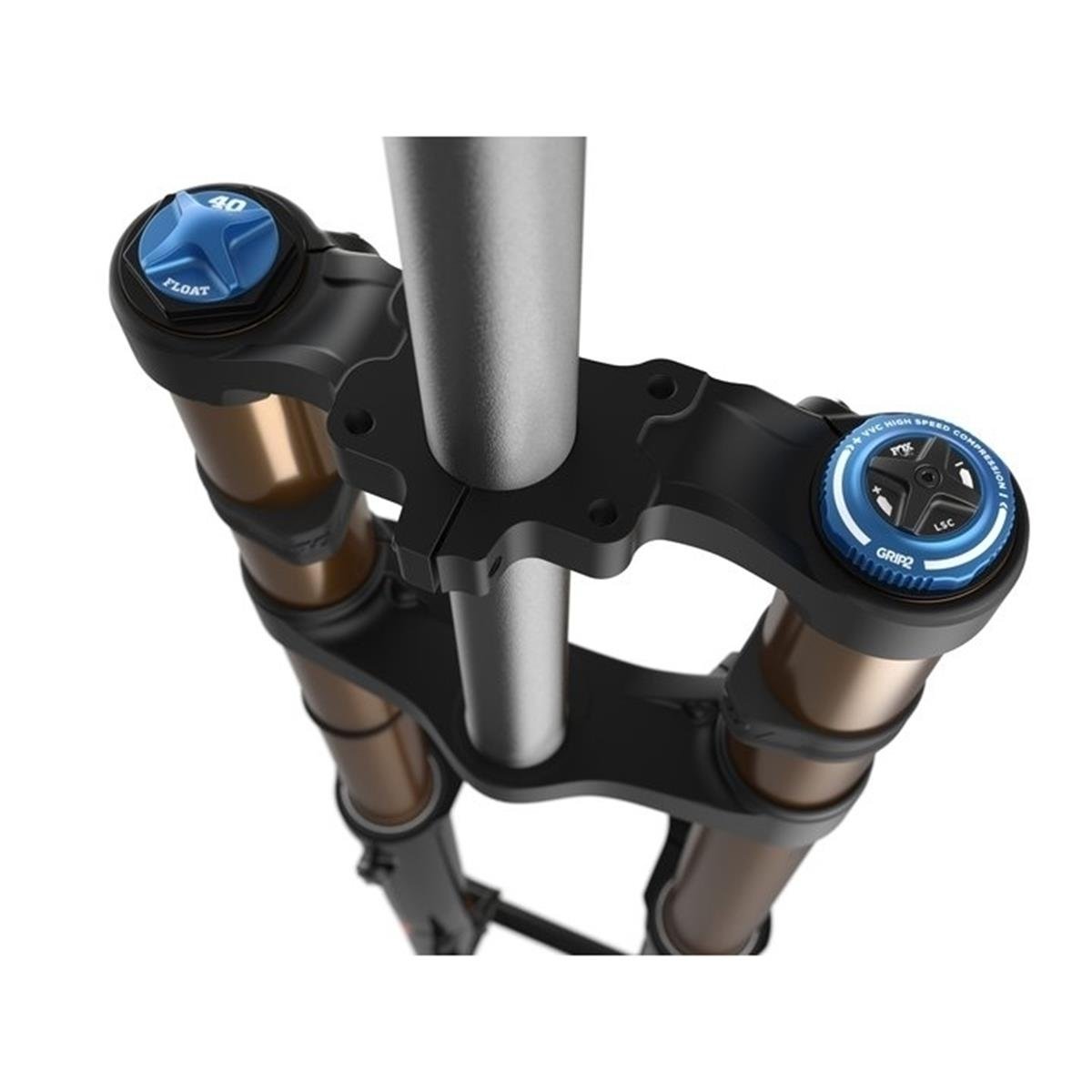 FOX 40 Factory Suspension Fork -2025 27.5", 203 mm, 20 x 110 mm, 48 mm Offset, SHINY BLACK, Grip X2